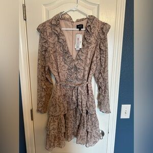 Bardot Blush Floral Long Sleeve Dress